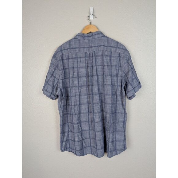 IZOD Plaid Button Down Short Sleeve Shirt XXL - Picture 2 of 6